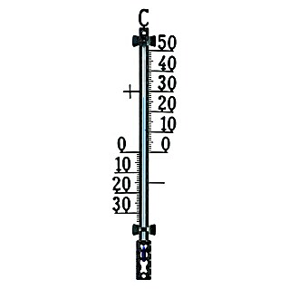 TFA Dostmann Termómetro para exterior (Indicador: Analógico, Altura: 27,5 cm, Metal, Negro)