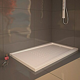 Plato de ducha Diamante (L x An: 72 x 100 cm, Blanco)