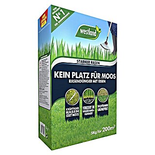 Westland Bio-Rasendünger Kein Platz für Moos (Inhalt: 5 kg, Inhalt ausreichend für ca.: 200 m²)