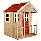Wendi Toys Dječja drvena kućica (120 x 120 cm, Drvo, Prirodne boje / crveno)