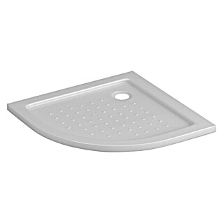 Plato de ducha cuarto de circulo acrílico Slim (L x An: 90 x 90 cm, Blanco)