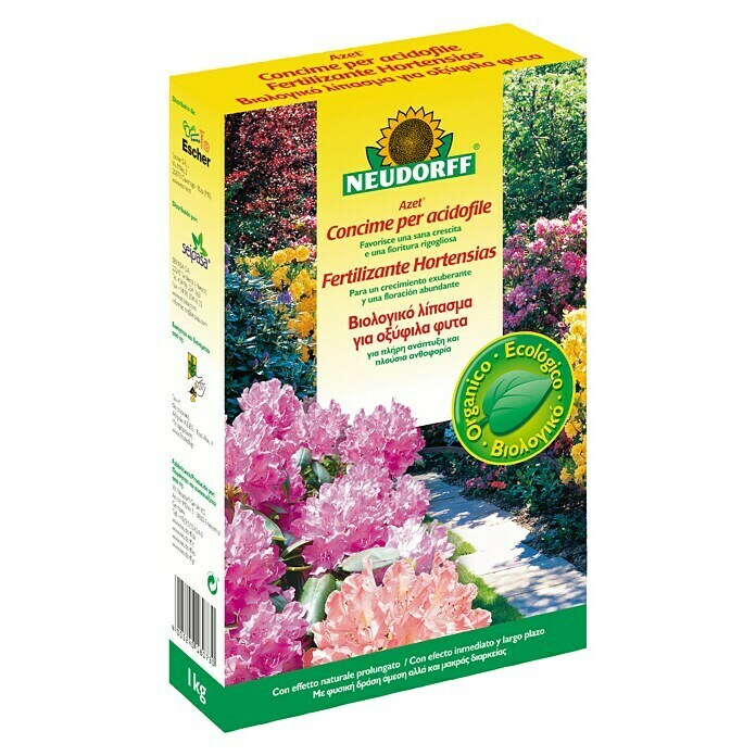 Neudorff Fertilizante para jardín Hortensias y Rododendros Azet (1 kg)