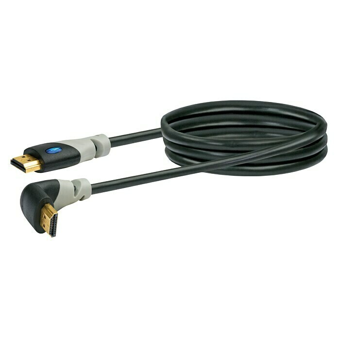 Schwaiger HDMI-Kabel (1,5 m, Schwarz, Vergoldete Kontakte, 18 Gbit/s)