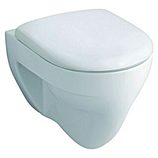 Geberit Renova Nr. 1 Wand-WC (Mit Spülrand, Mit schmutzabweisender Glasur, Spülform: Flach, WC Abgang: Waagerecht, Weiß)