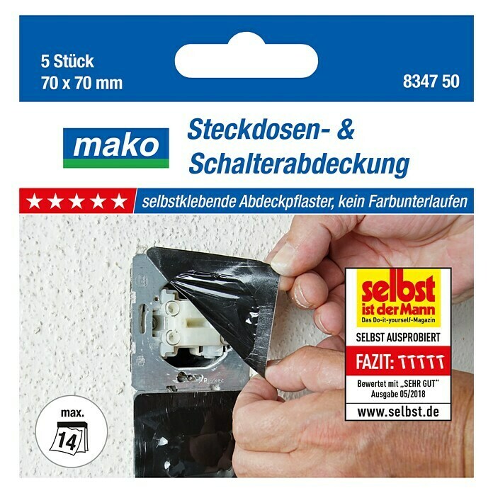 Mako Abdeckband (70 x 70 mm, 5 Stk.)