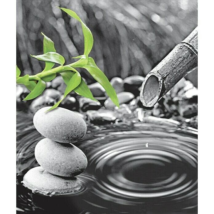 Alfombra para baño Zen Garden (50 x 80 cm, Gris, 100 % poliéster)