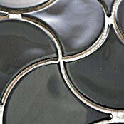 Mosaikfliese Fächer Uni FS 11B (27,6 x 27,6 cm, Schwarz, Glänzend)