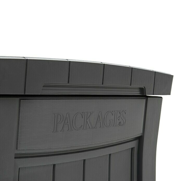 Keter Paketbox ParcelDropBox (62,1 x 53,6 x 112 cm, Geeignet für: Pakete bis 350 x 250 x 100 mm, Grau)