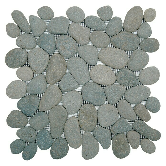 Baldosa de mosaico Rocamar (30 x 30 cm, Piedra natural, Gris/verde)