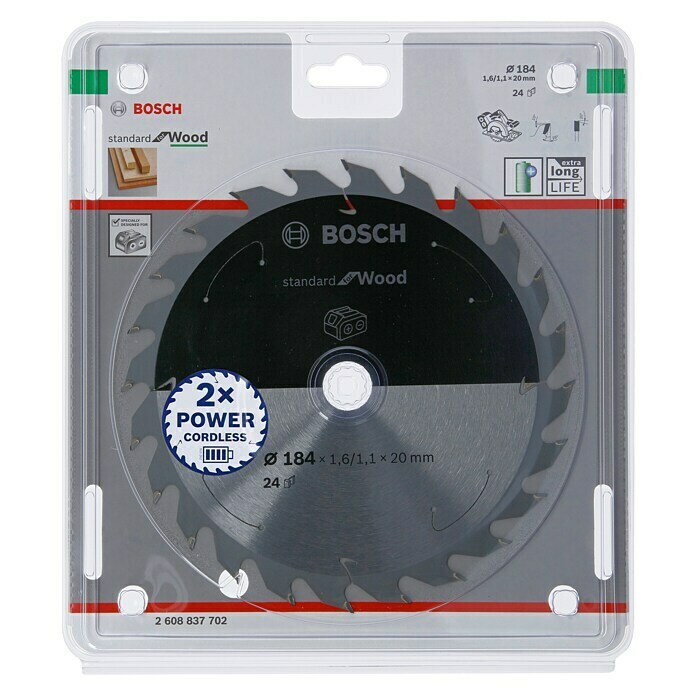 Bosch Standard for (Diameter: 184 mm, Boorgat: 20 mm, Aantal tanden: 24 | BAUHAUS