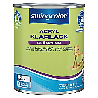 swingcolor Klarlack Acryl (Farblos, 750 ml, Glänzend)