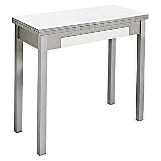 Mesa Meri (L x An: 80 x 40 cm, Material del tablero de la mesa: MDF, Blanco)