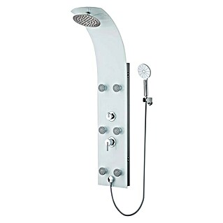 Camargue Panel de ducha Sylt 2.0 (Altura: 132 cm, Con grifo monomando, Blanco)