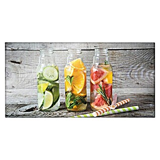 CUCINE Küchenrückwand (Fruity Lemonade, 80 x 40 cm, Stärke: 6 mm, Einscheibensicherheitsglas (ESG))