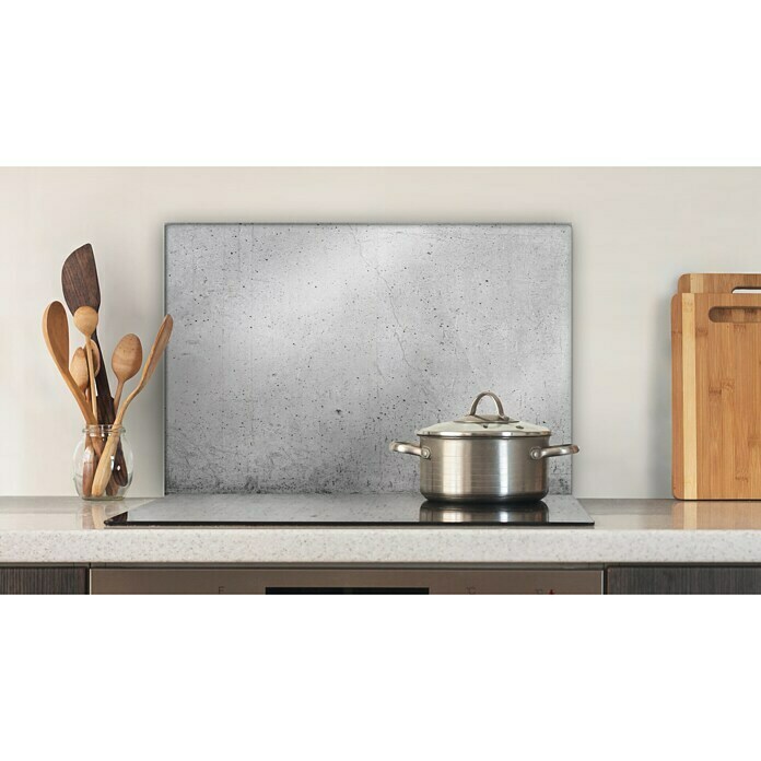 CUCINE Küchenrückwand (Cracked Concrete, 60 x 40 cm, Stärke: 6 mm, Einscheibensicherheitsglas (ESG))