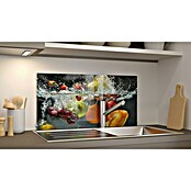CUCINE Küchenrückwand (Fruit Splash, 80 x 40 cm, Stärke: 6 mm, Einscheibensicherheitsglas (ESG))