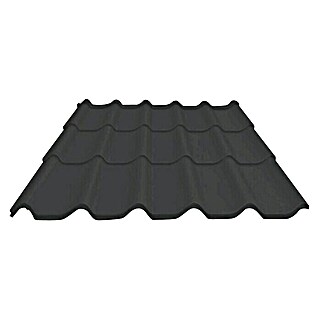 Metalen dakpanplaten (Zwart, 216 cm x 117 cm x 0,5 mm, Staal)