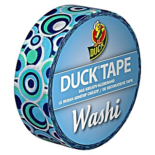 Duck Tape Kreativklebeband Washi (Retro Blue, 10 m x 15 mm)