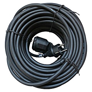 Voltomat Gumeni produžni kabel (25 m, Crne boje, IP44, H05RR-F3G1,5)