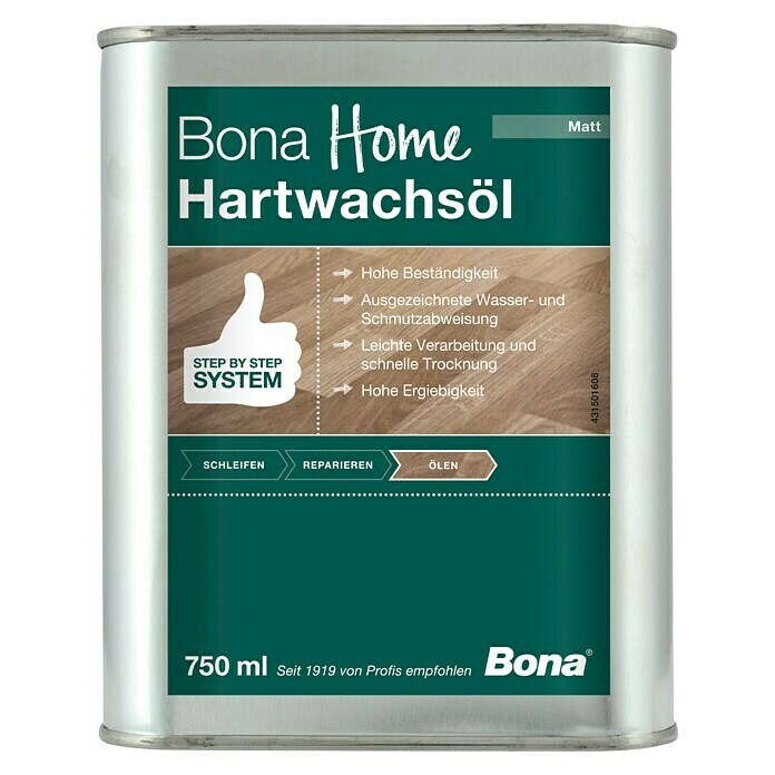 Bona Home Hartwachsöl (Farblos, 750 ml, Matt) -
