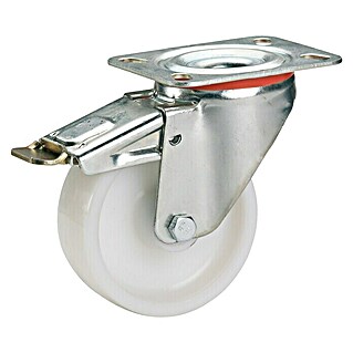 Stabilit Zakretni kotač za transportna kolica (Promjer kotačića: 80 mm, Nosivost: 150 kg, Klizni ležaj, S pločom i zaustavnikom)