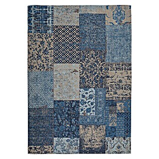 Kayoom Teppich Jacquard (Blau, L x B: 150 x 80 cm, 100 % Baumwolle)
