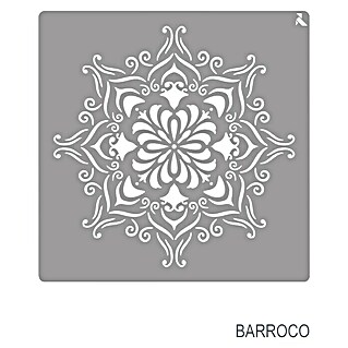 La Pajarita Plantilla decorativa Stencil Barroco (Figuras geométricas, 20 x 20 cm, Plástico)