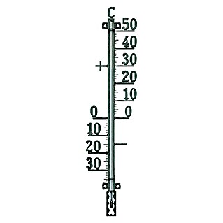 TFA Termómetro para exterior atmosférico (An x Al: 5 x 42 cm, Metal, Negro)