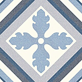 Feinsteinzeugfliese Vintage St. Tropez (25 x 25 cm, Weiß/Blau/Grau, Matt)