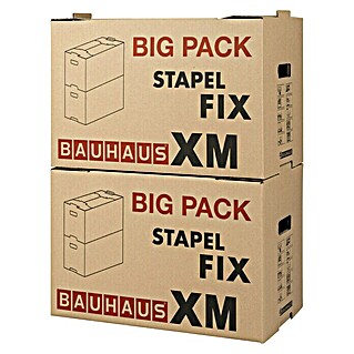 BAUHAUS Umzugskarton-Set Multibox XM Stapel-Fix (10 Stk., Traglast: 30 kg, L x B x H: 58 x 33,5 x 38,5 cm)