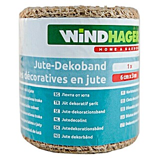 Windhager Jutegewebeband (Natur, L x B: 3 m x 6 cm)