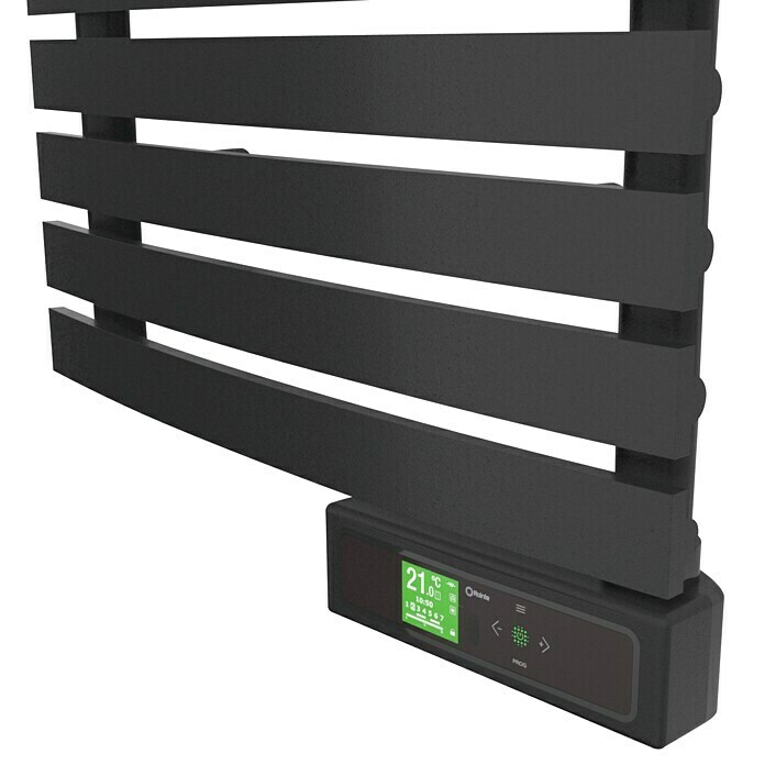 Rointe Radiador toallero eléctrico Delta (An x Al: 50 x 116,1 cm, 450 W, Negro, Display LCD)