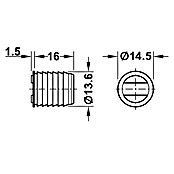 Häfele Magnetverschluss (Haftkraft: 3,5 kg, Ø x L: 13,6 x 17,5 mm, Weiß)