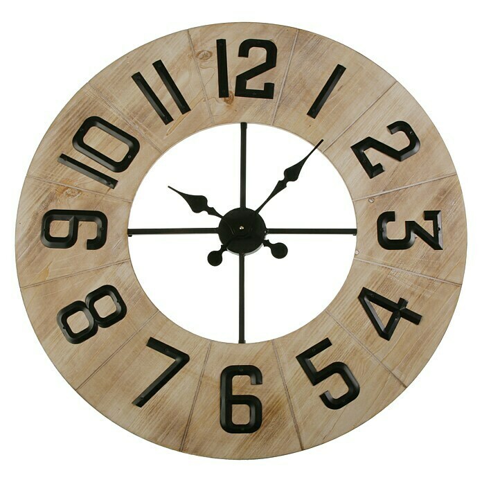 Reloj de redondo Industrial (Marrón/Negro, Diámetro: 76 cm) | BAUHAUS