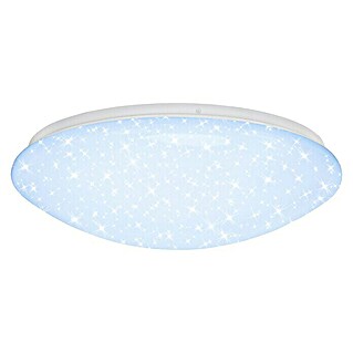 Briloner LED-Deckenleuchte rund Sternenhimmel (22 W, Ø x H: 39 x 10 cm, Weiß, Warmweiß)