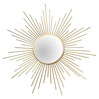 Wandspiegel Sun (Durchmesser: 60 cm, Gold, Metall)