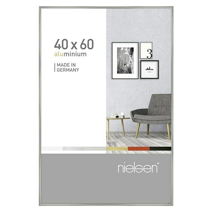 Nielsen Bilderrahmen Pixel (Silber, 60 x 40 cm, Aluminium)