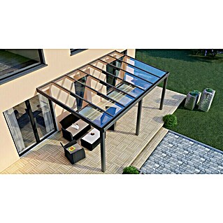 Terrassenüberdachung Special Edition (L x T: 500 x 300 cm, Verbundsicherheitsglas (VSG), Anthrazitgrau, Klar)
