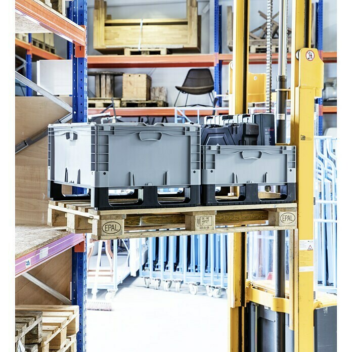 Surplus Systems Eurobox (L x An x Al: 80 x 60 x 32 cm, Plástico, Gris)