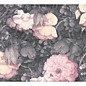 AS Creation Metropolitan Stories Vliestapete Aquarell-Blume (Grau/Rosa, Floral, 10,05 x 0,53 m)
