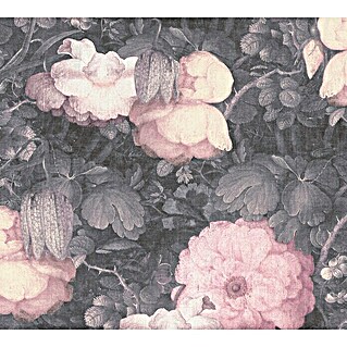AS Creation Metropolitan Stories Vliestapete Aquarell-Blume (Grau/Rosa, Floral, 10,05 x 0,53 m)