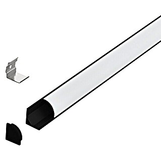 Eglo Profil Corner Profile 1 (200 x 1,6 x 1,6 cm, Schwarz, Aluminium)