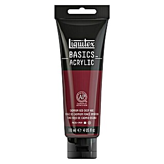Liquitex Basics Acrylfarbe (Kadmiumrot dunkel, 118 ml, Tube)