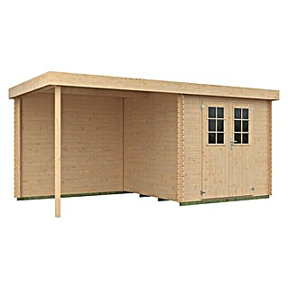 Caseta de madera Eco-Lounge (Madera, Área: 9 m², Espesor de pared: 19 mm)