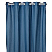 Cortina con ollaos Panamá (140 x 260 cm, 100% algodón, Azul)