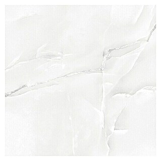 Feinsteinzeugfliese Onix Cloud (60 x 60 cm, Weiß/Grau, Glänzend)