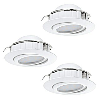 Eglo LED-Einbauleuchten-Set Pineda (4,9 W, L x B x H: 8,4 x 8,4 x 4 cm, Weiß, 3 Stk., Warmweiß)