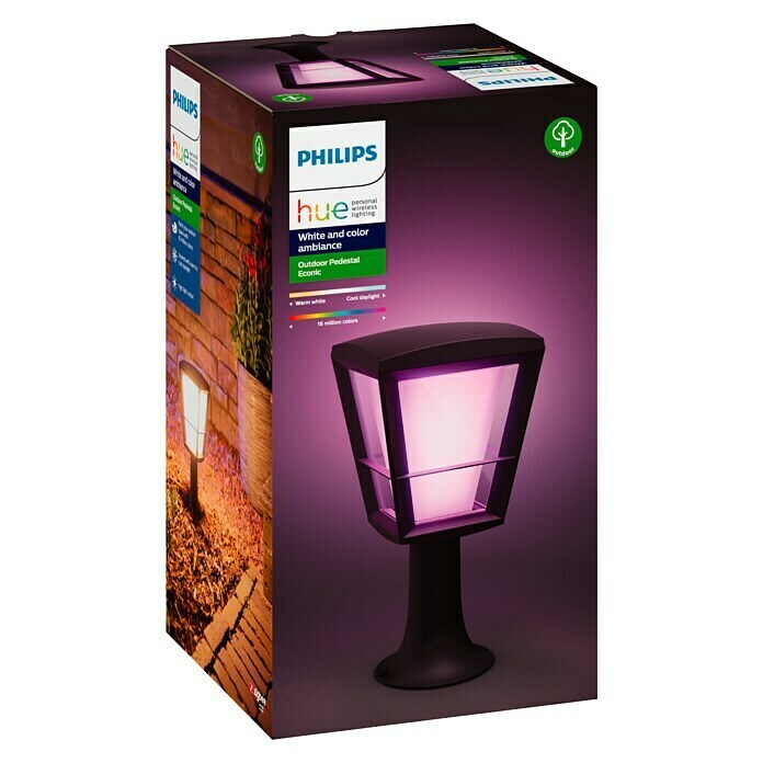 Philips Hue Sobremuro LED Econic (1 luz, 15 W, Color de luz: Multicolor, IP44)