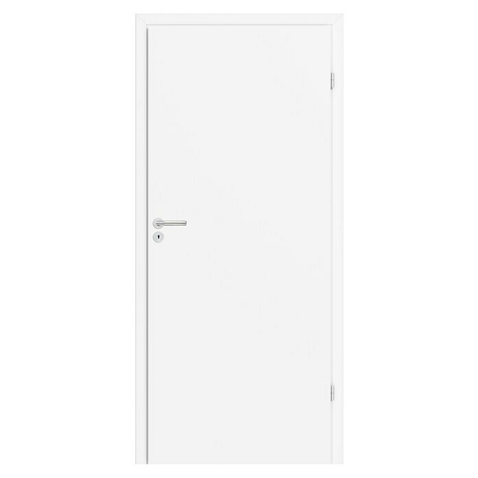 Zimmertür Monari (735 x 1.985 mm, DIN Anschlag: Rechts, Uni Weiß, Mittellage: Wabe)