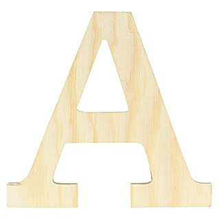 Artemio Letra de madera (Motivo: A, L x An x Al: 11,5 x 1 x 11,5 cm, Madera)